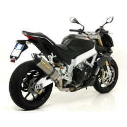 Terminale Race-Tech alluminio White" con fondello carby" Aprilia TUONO V4R / V4R APRC 2011 2015