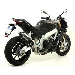 Terminale Race-Tech alluminio White" con fondello carby" Aprilia TUONO V4R / V4R APRC 2011 2015