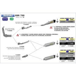 Terminale Race-Tech aluminium Suzuki GSR 750 2011 2016