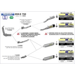 Terminale Race-Tech alluminio con fondello carby Suzuki GSX-S 750 2017 2020