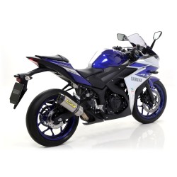 Terminale Street Thunder Titanio con fondello carby Yamaha YZF R3 2015 2016