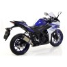 Terminale Street Thunder Titanio con fondello carby Yamaha YZF R3 2015 2016