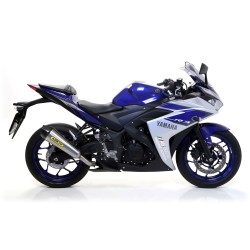 Terminale Street Thunder Titanio con fondello carby Yamaha YZF R3 2015 2016