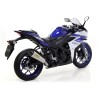 Terminale Street Thunder Titanio con fondello carby Yamaha YZF R3 2015 2016