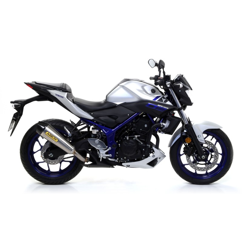 Terminale Street Thunder alluminio Dark" con fondello carby" Yamaha MT-03 2016 2017