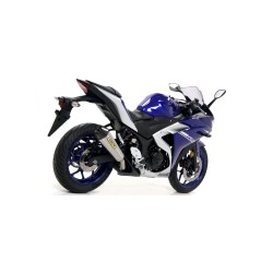 Terminale Street Thunder alluminio Dark" con fondello carby" Yamaha YZF R3 2017 2018