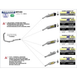 Terminale Street Thunder alluminio Yamaha MT-03 2018 2019