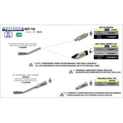 Terminale Indy Race titanio con fondello carby Yamaha MT-10 2016 2020