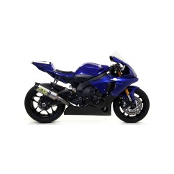 Terminale Indy Race alluminio con fondello carby + raccordo non catalitico Yamaha YZF 1000 R1 2017 2019