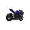 Terminale Indy Race alluminio Dark" con fondello carby + raccordo non catalitico" Yamaha YZF 1000 R1 2017 2019