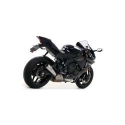 Terminale Indy Race alluminio Dark" con fondello carby + raccordo non catalitico" Yamaha YZF 1000 R1 2017 2019