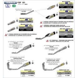 Raccordo centrale non catalitico Yamaha YZF 1000 R1 2017 2019