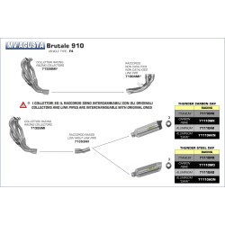 Raccordo 2 in 1 per terminali Thunder MV Agusta BRUTALE 910 2007 2008