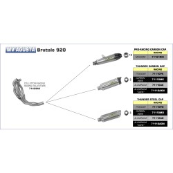 Terminale Thunder Carbonio MV Agusta BRUTALE 920 2011 2012