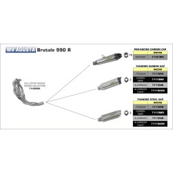 Terminale Thunder Carbonio MV Agusta BRUTALE 990R 2009 2012