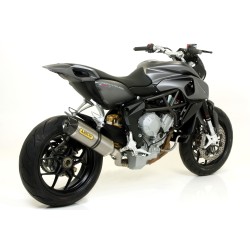 Terminale Race-Tech Approved alluminio Dark" con fondello carby" MV Agusta RIVALE 800 2014 2016