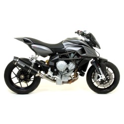 Terminale Race-Tech Approved alluminio Dark" con fondello carby" MV Agusta RIVALE 800 2014 2016